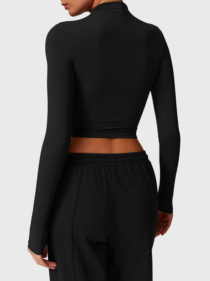 Ironfit Turtle Neck Long Sleeve Crop Top - Ironfit