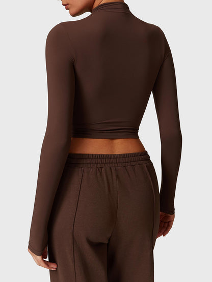 Ironfit Turtle Neck Long Sleeve Crop Top - Ironfit