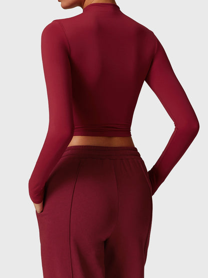 Ironfit Turtle Neck Long Sleeve Crop Top - Ironfit