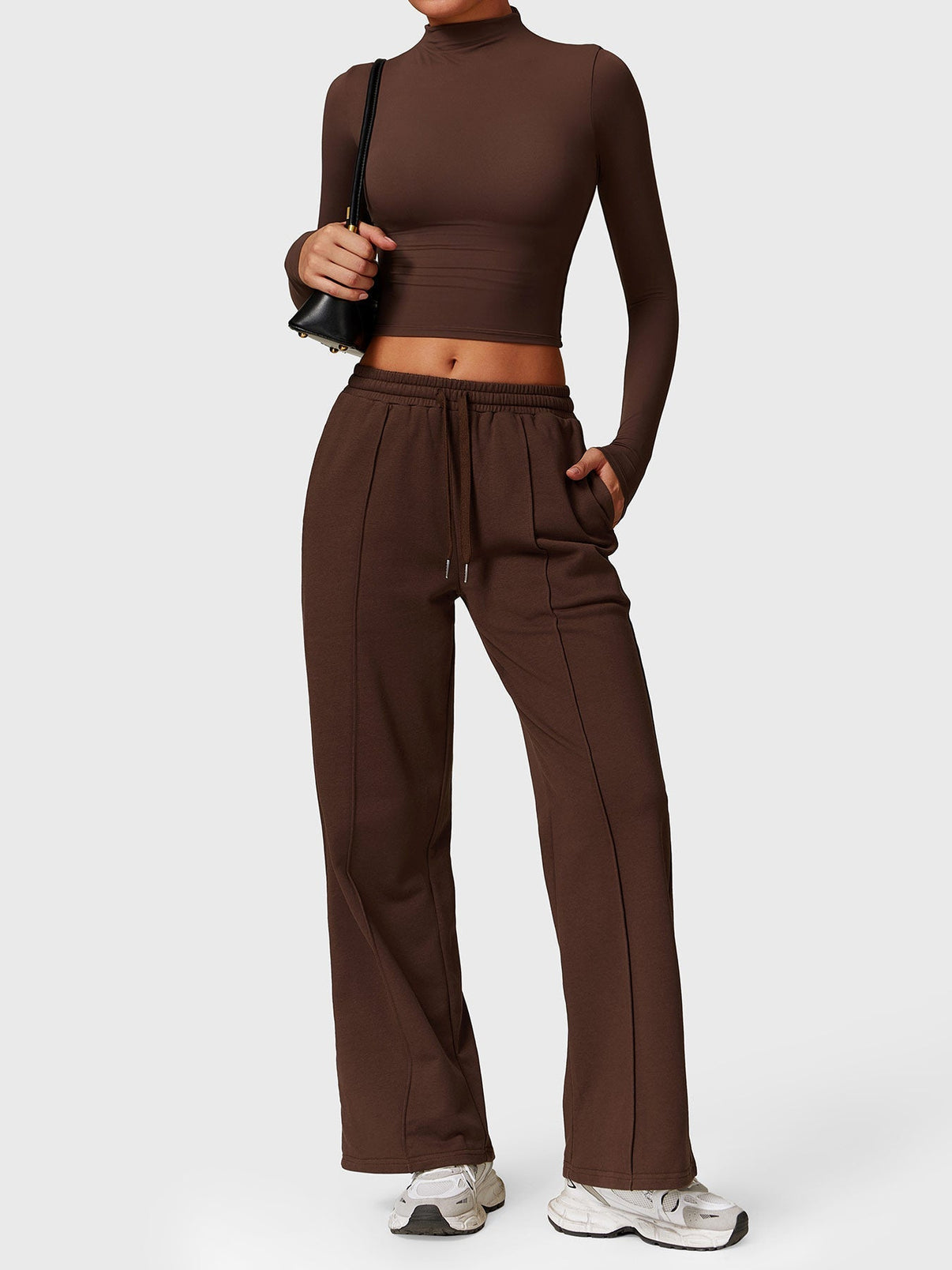 Ironfit Turtle Neck Long Sleeve Crop Top - Ironfit