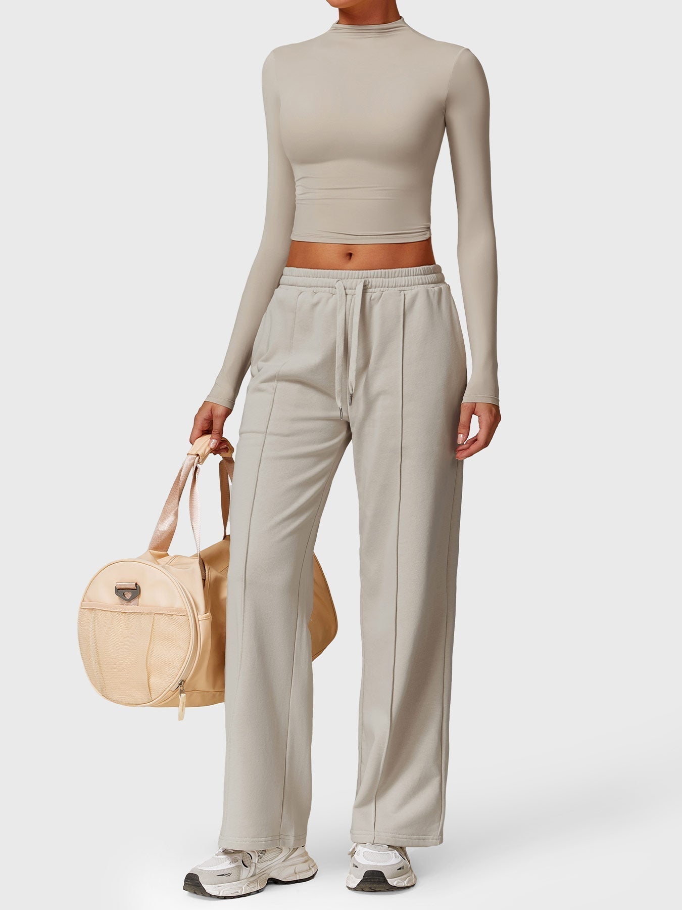 Ironfit Turtle Neck Long Sleeve Crop Top - Ironfit