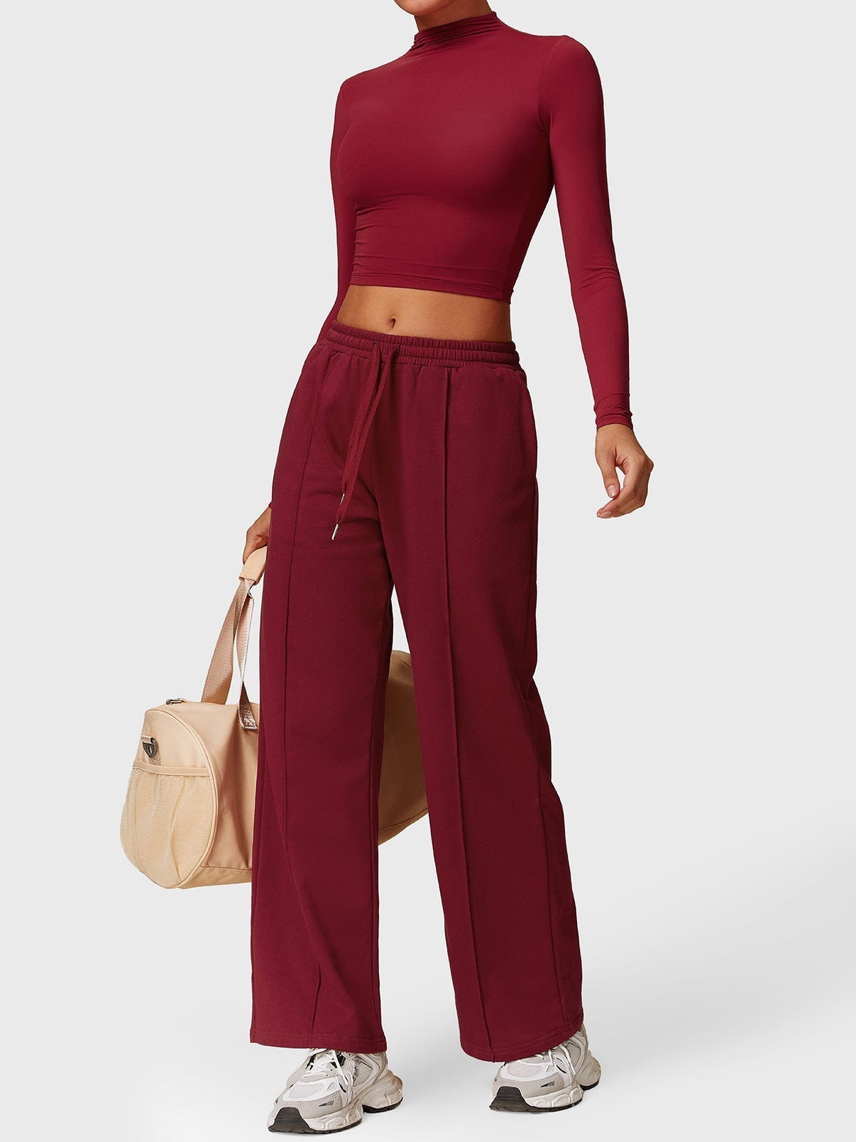 Ironfit Turtle Neck Long Sleeve Crop Top - Ironfit