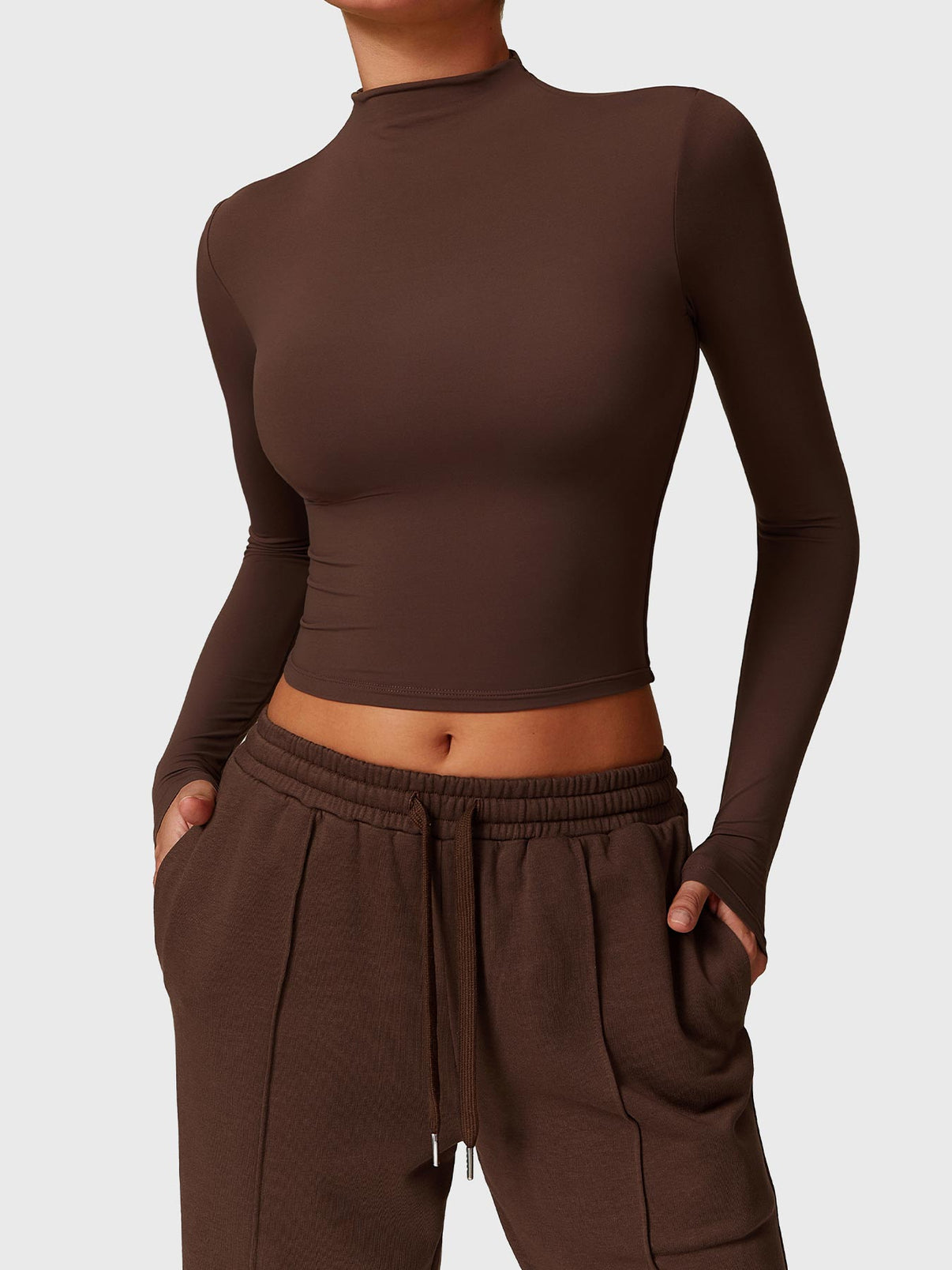 Ironfit Turtle Neck Long Sleeve Crop Top - Ironfit