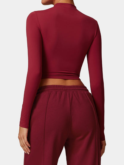 Ironfit Turtle Neck Long Sleeve Crop Top - Ironfit