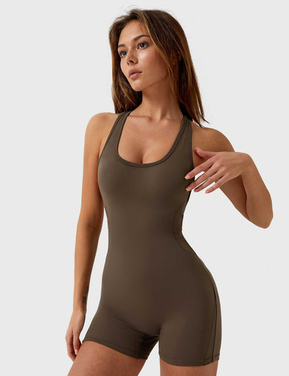Ironfit U - Ausschnitt Rückenfreier Jumpsuit - Ironfit