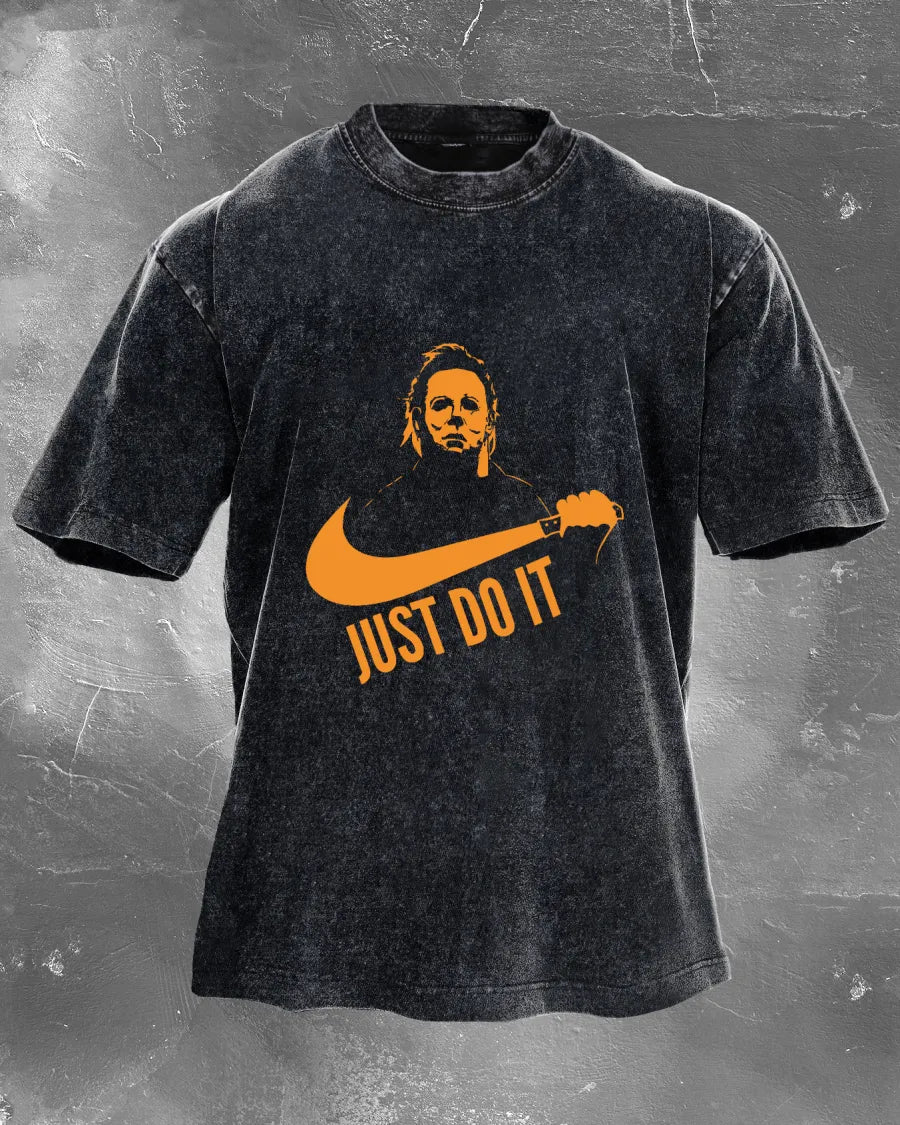 Just do it Herren gewaschenes T-Shirt - Gymfit