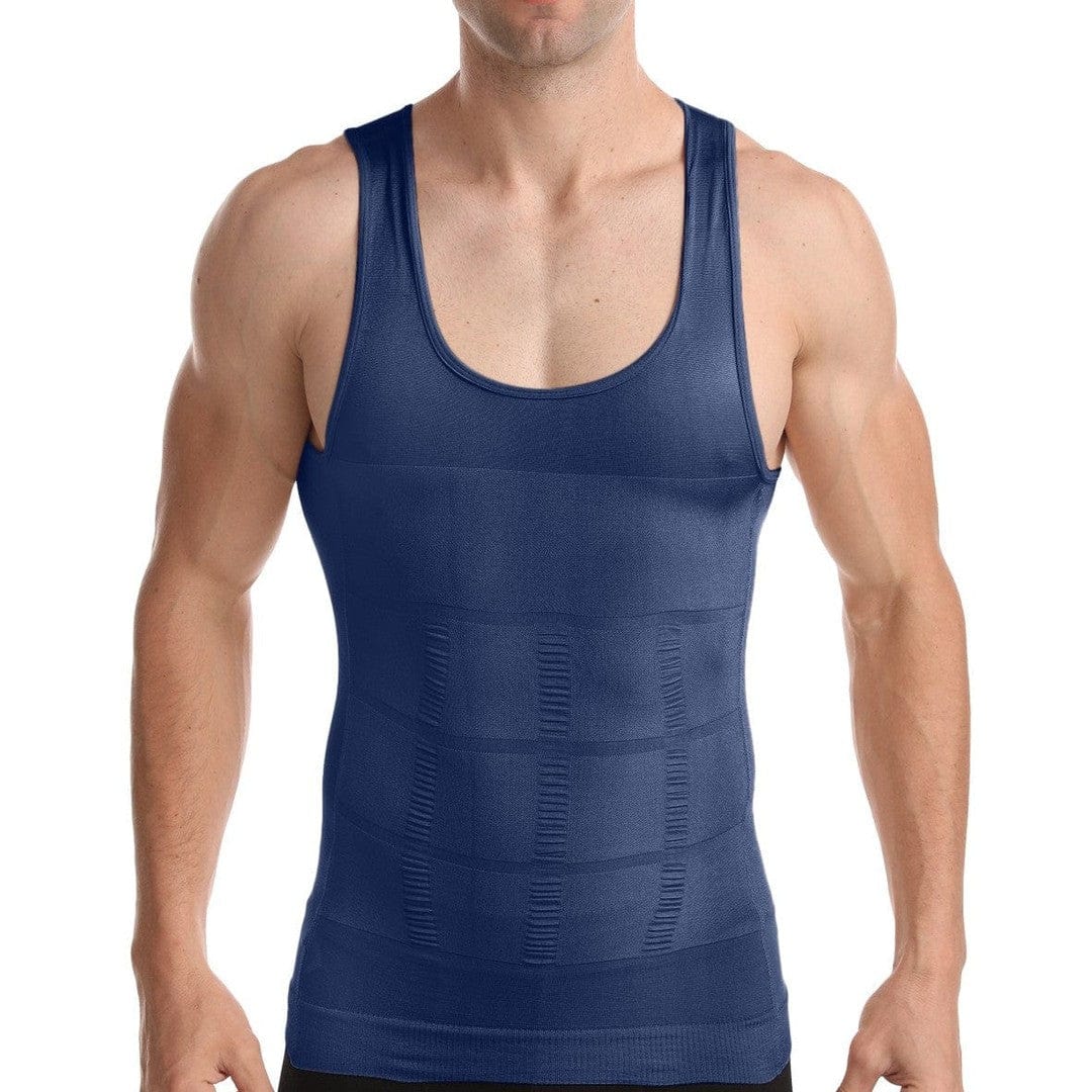 Körpergeschäft Shapewear Marineblau / M Slimming Body Shaper - Unterhemd für Männer