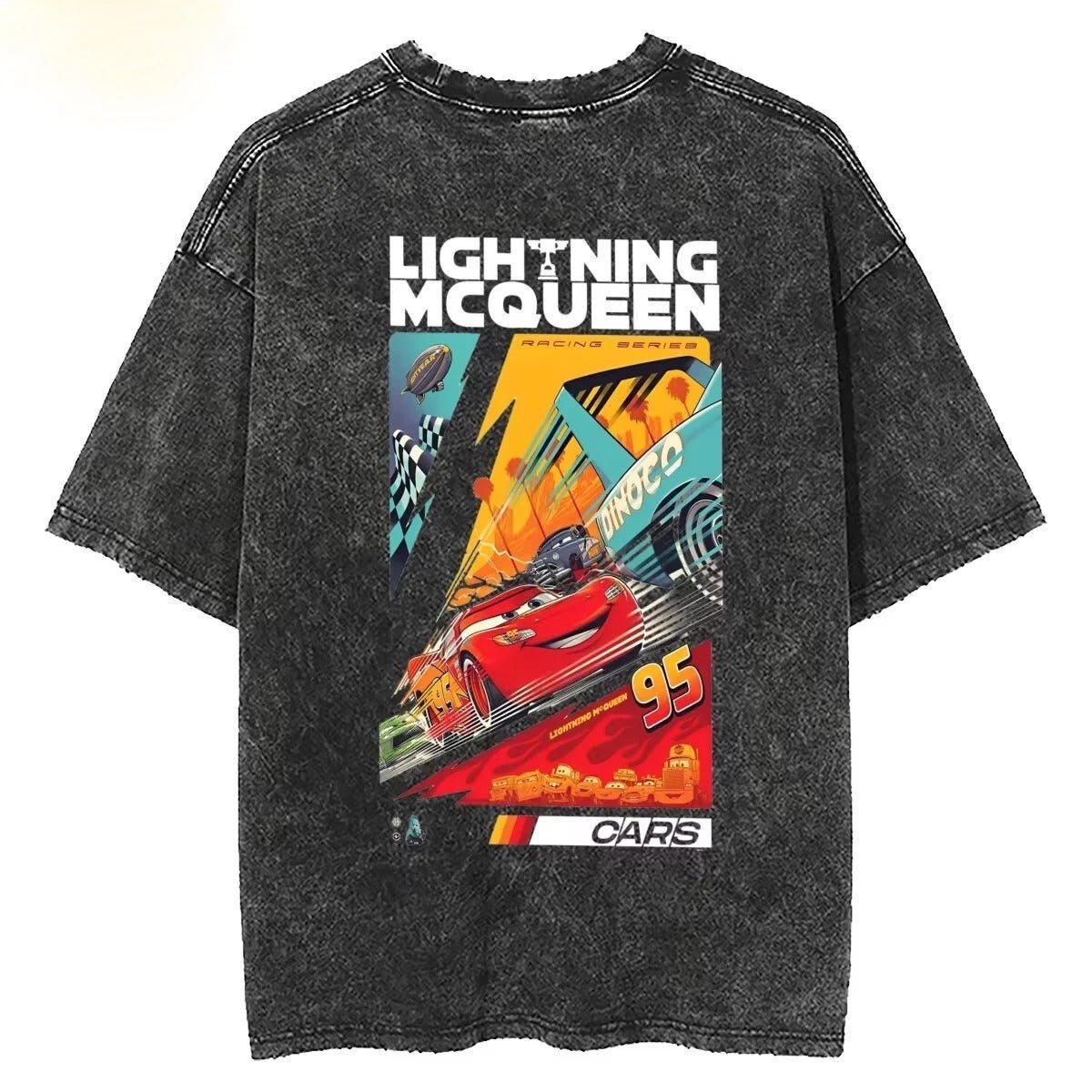 Lightning McQueen washed T-shirt - Ironfit