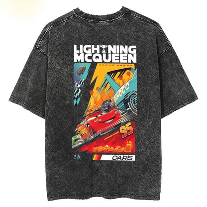 Lightning McQueen washed T-shirt - Ironfit