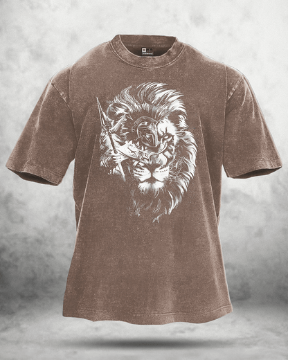 LION SPARTAN WASHED T - SHIRT - Ironfit