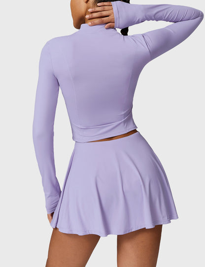 Long Sleeve Tennis Skirt Sets - Ironfit