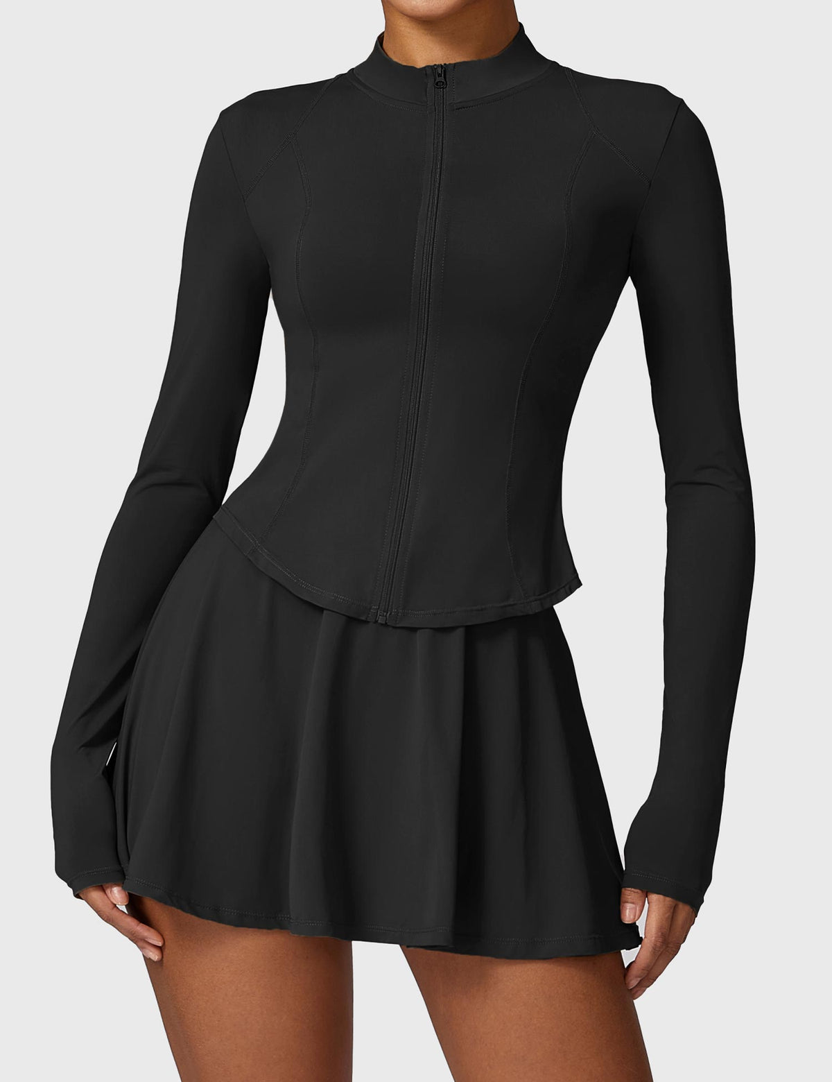 Long Sleeve Tennis Skirt Sets - Ironfit