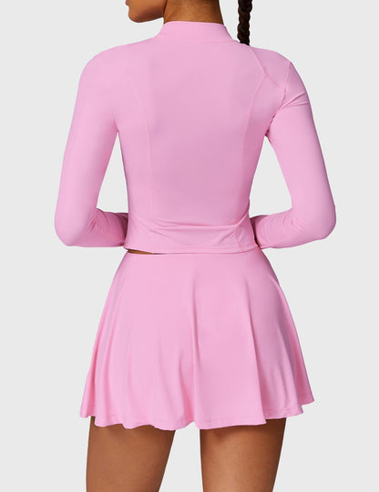 Long Sleeve Tennis Skirt Sets - Ironfit