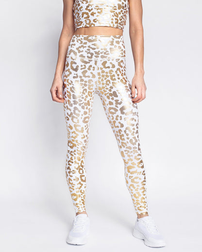 Metallic Leopard Leggings