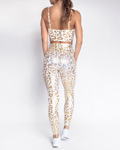 Metallic Leopard Leggings