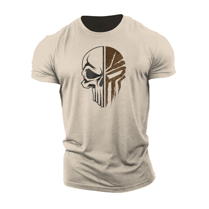 Military Brown Skull T-Shirt - Ironfit