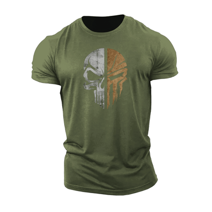 Military Brown Skull T-Shirt - Ironfit