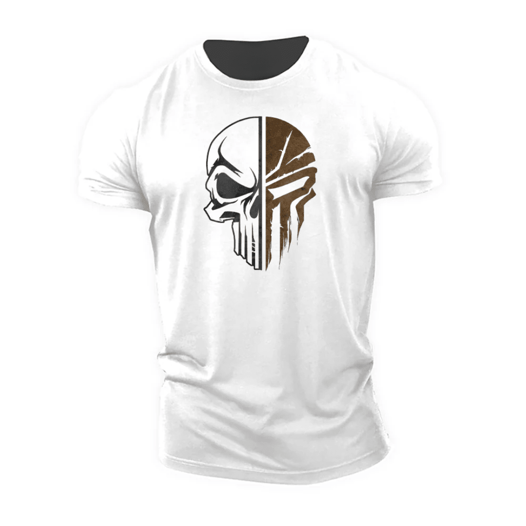 Military Brown Skull T-Shirt - Ironfit