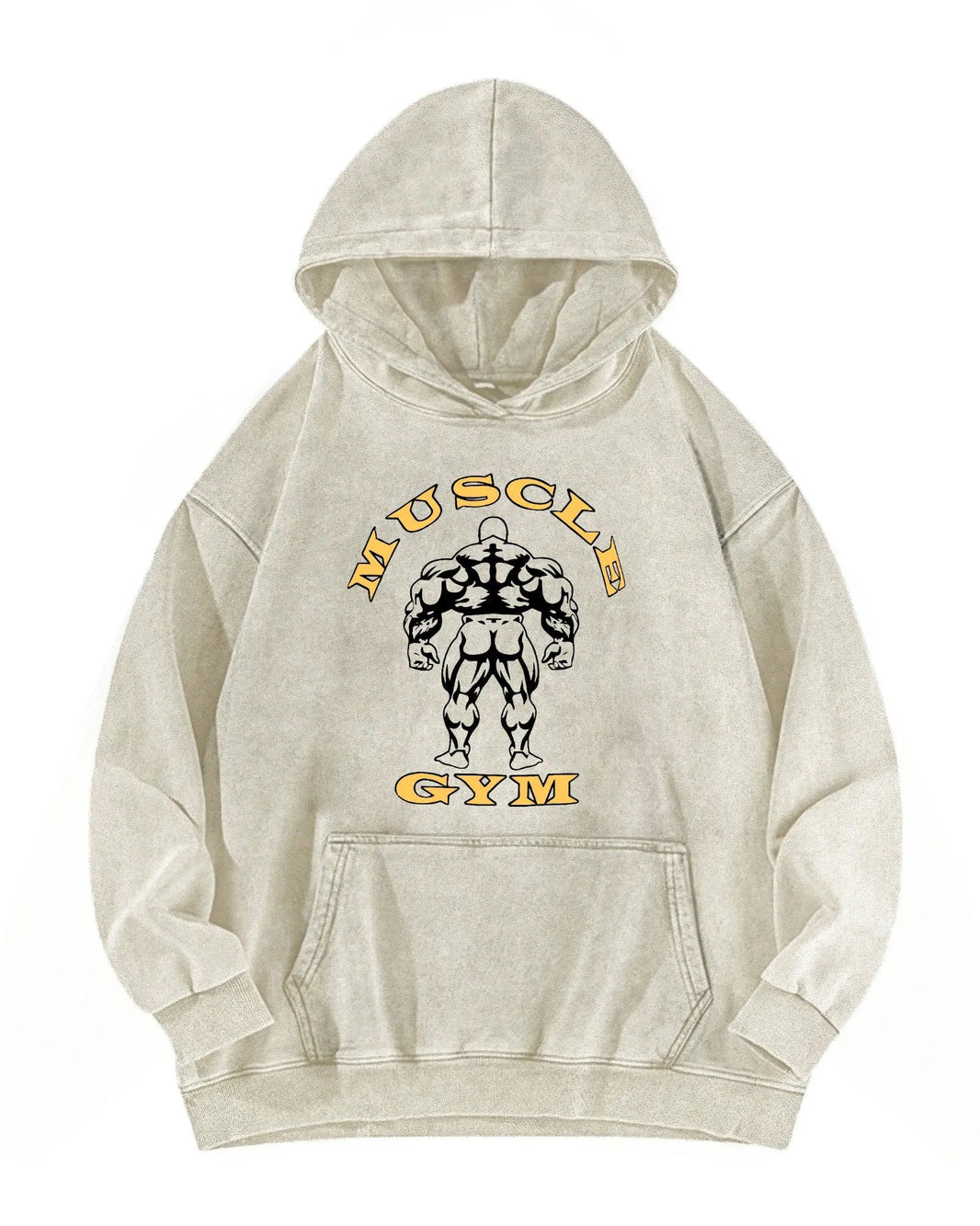 MUSCLE GYM WASHED HOODIE - Ironfit