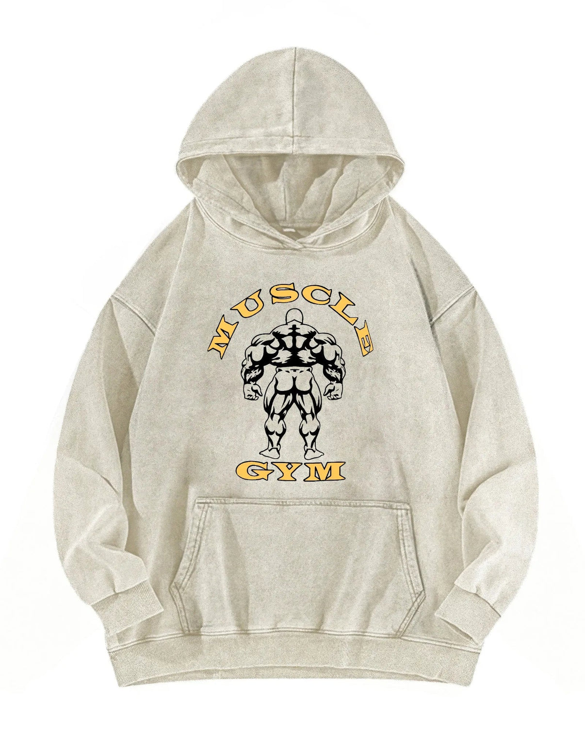 MUSCLE GYM WASHED HOODIE - Ironfit