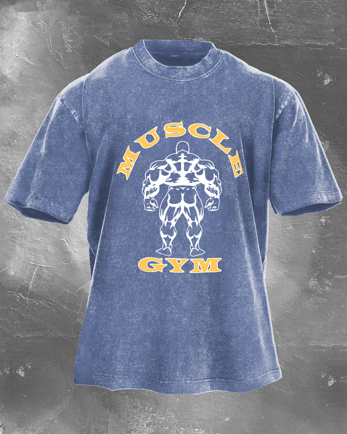 MUSCLE GYM WASHED T - SHIRT - Ironfit