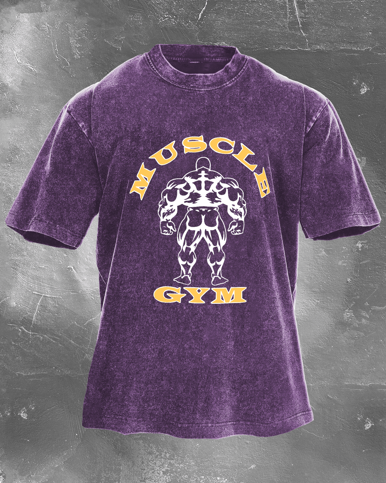 MUSCLE GYM WASHED T - SHIRT - Ironfit