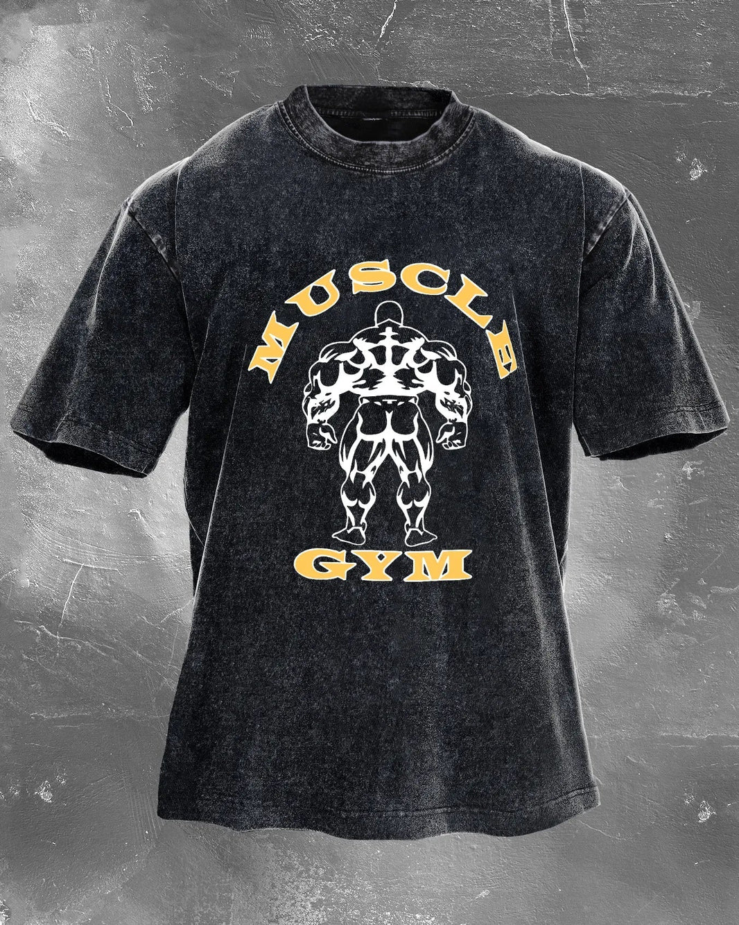 MUSCLE GYM WASHED T - SHIRT - Ironfit