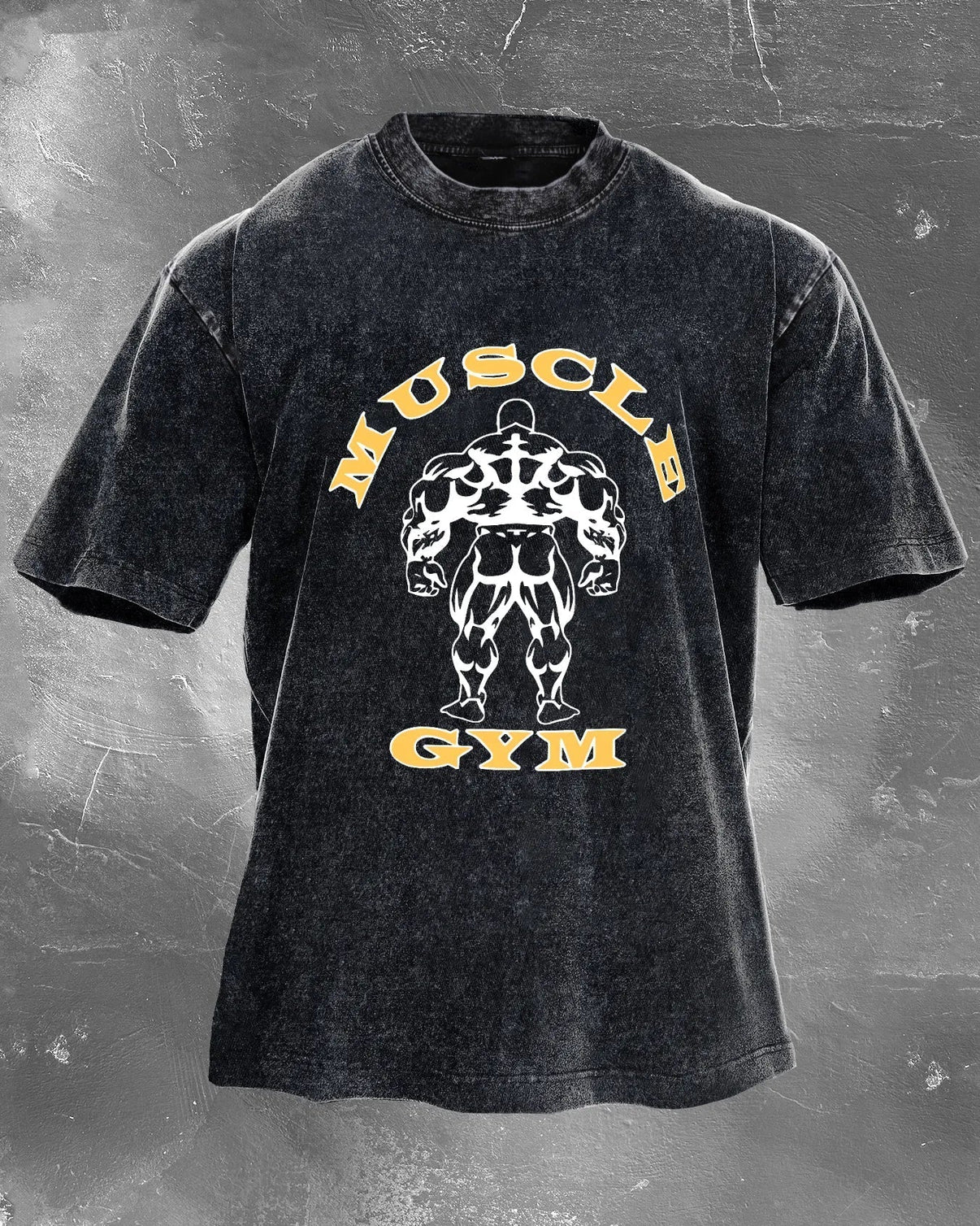 MUSCLE GYM WASHED T - SHIRT - Ironfit
