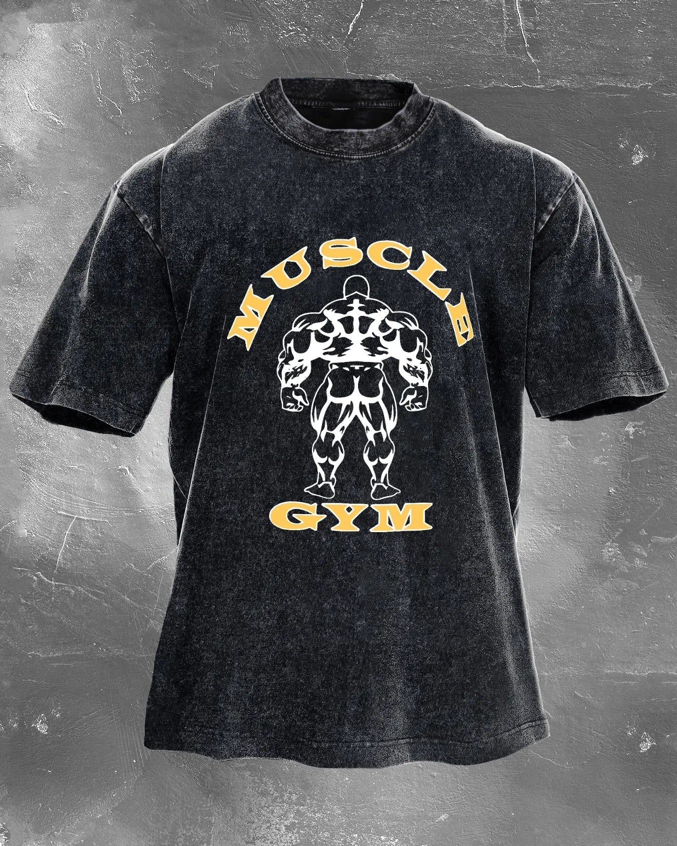 MUSCLE GYM WASHED T - SHIRT - Ironfit