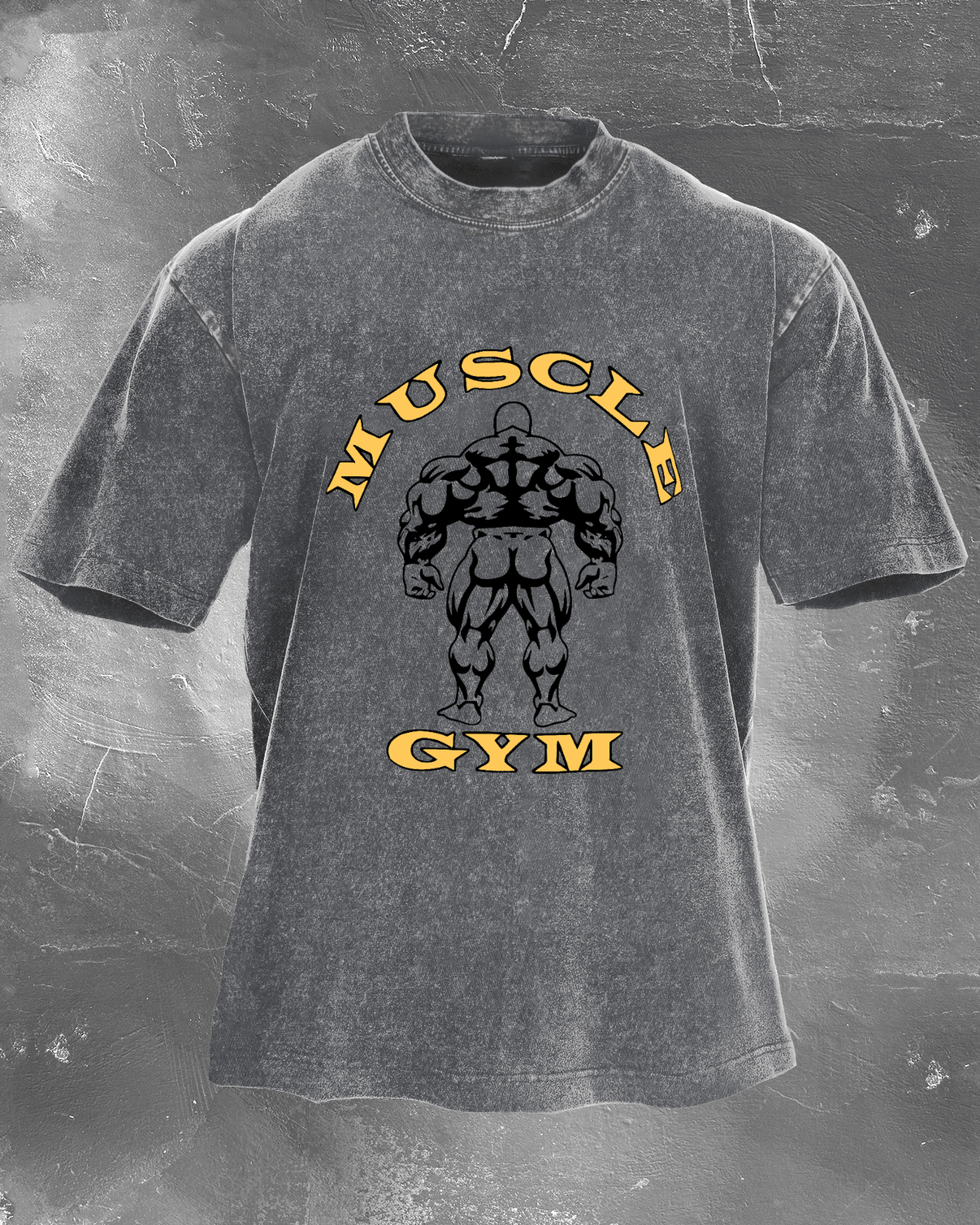 MUSCLE GYM WASHED T - SHIRT - Ironfit