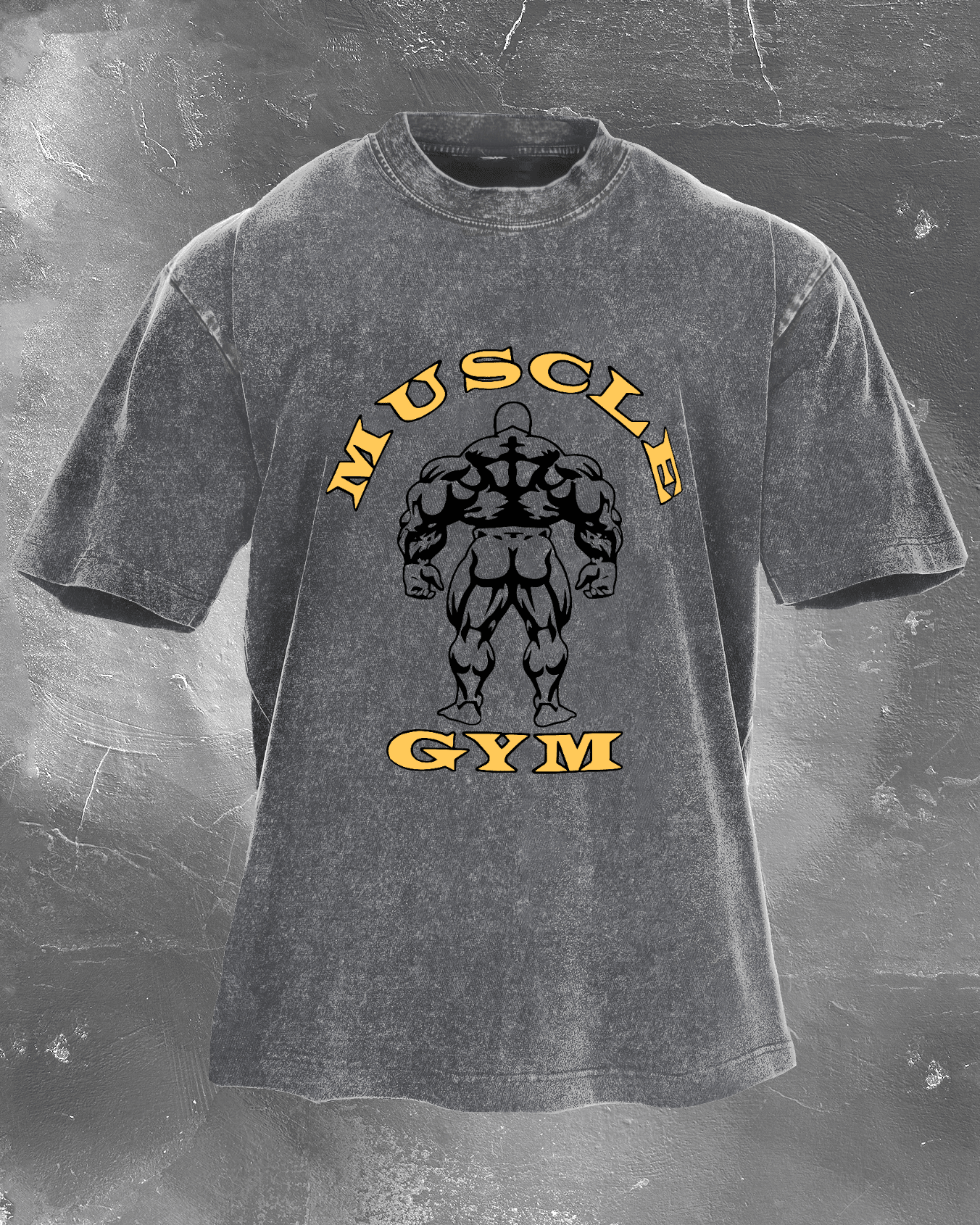 MUSCLE GYM WASHED T - SHIRT - Ironfit