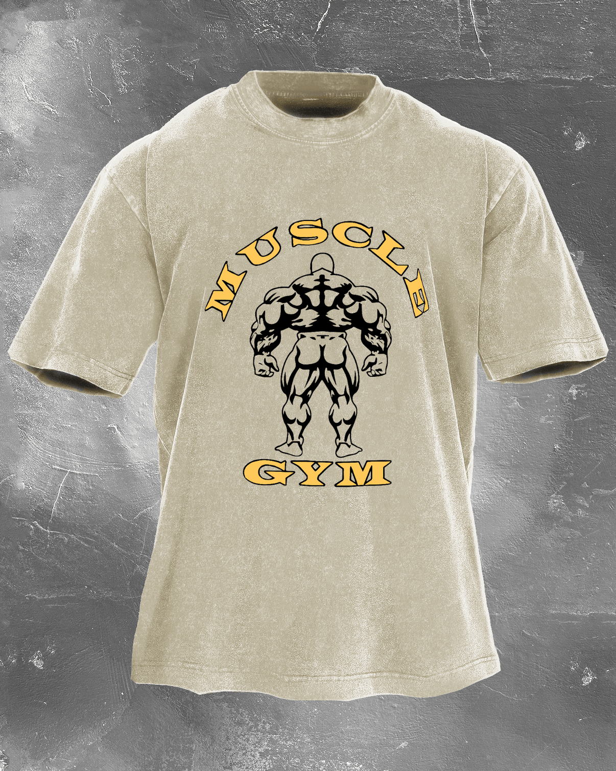 MUSCLE GYM WASHED T - SHIRT - Ironfit