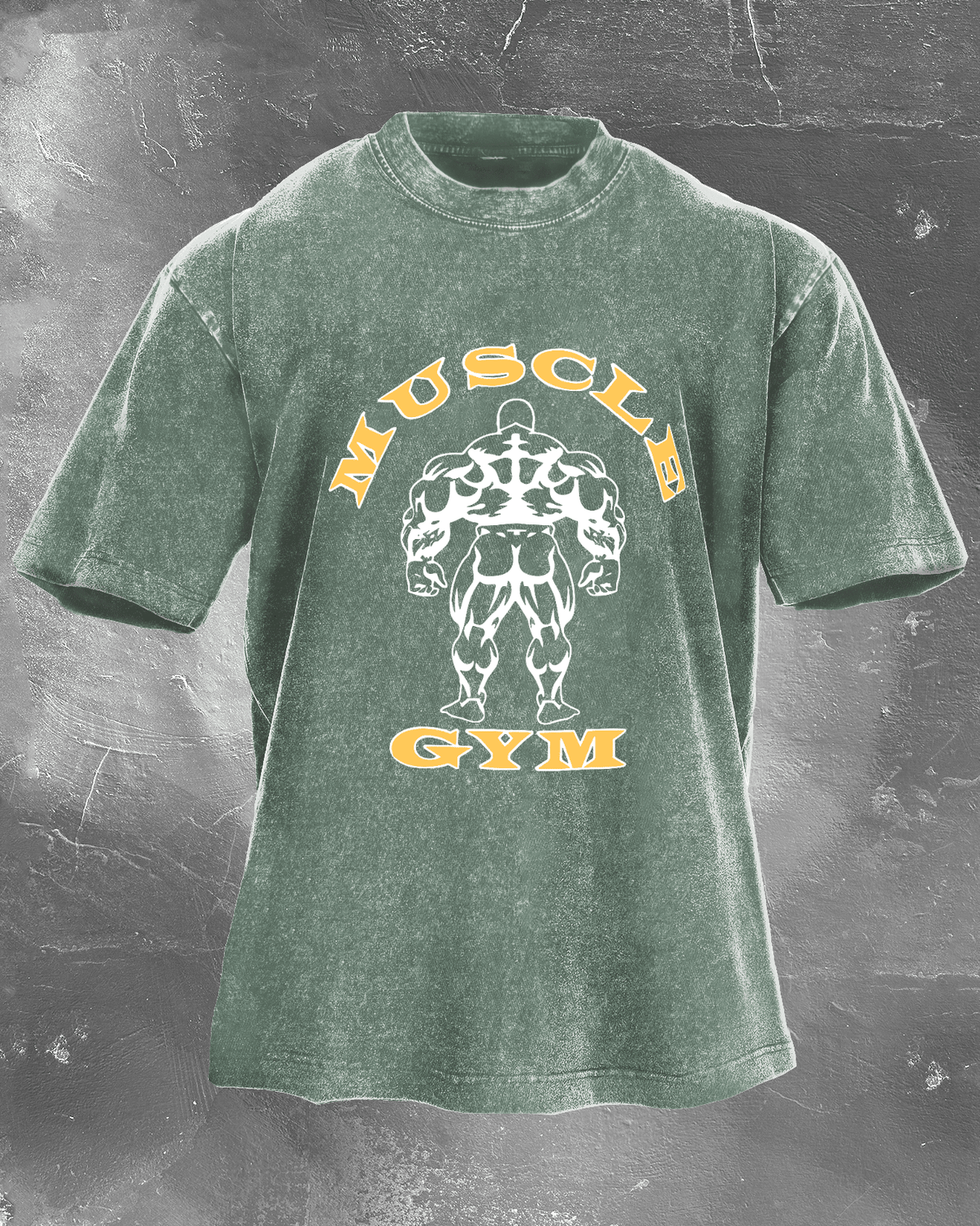 MUSCLE GYM WASHED T - SHIRT - Ironfit