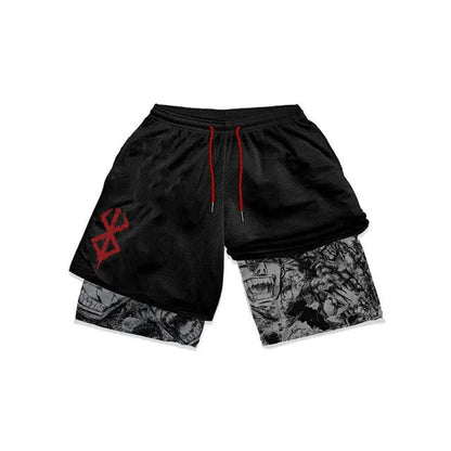 Anime Berserk Mesh Gym Shorts