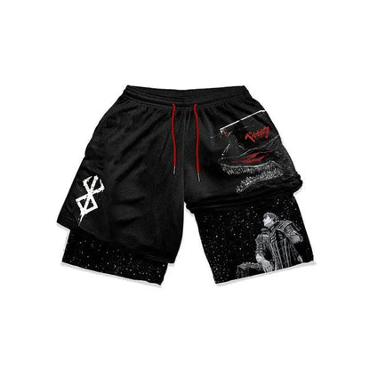 Anime Berserk Mesh Gym Shorts