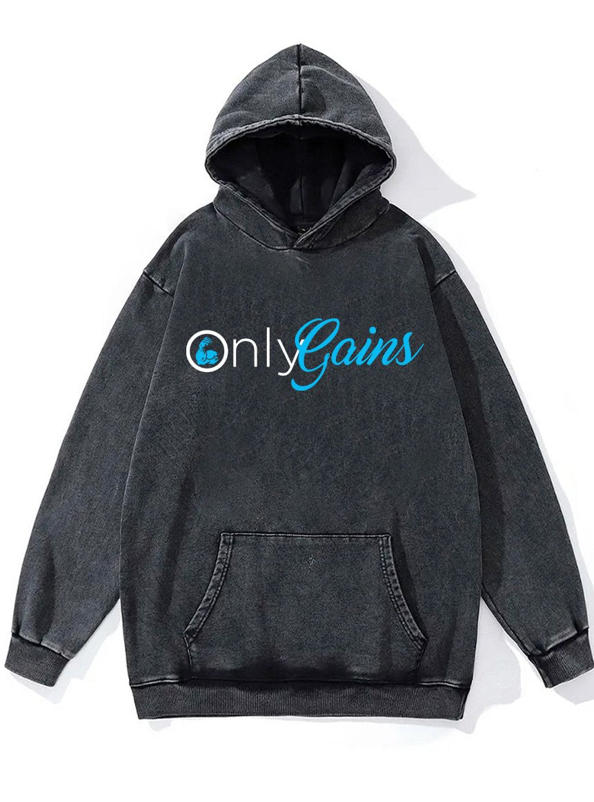 Only Gains Washed Hoodie - Ironfit