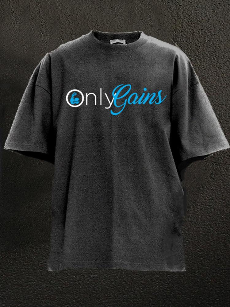 Only Gains Washed T-Shirt - Ironfit