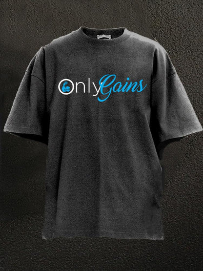 Only Gains Washed T-Shirt - Ironfit
