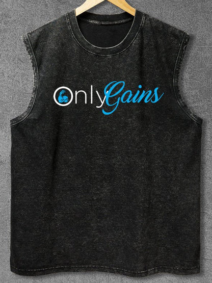 Only Gains Washed Tank - Ironfit