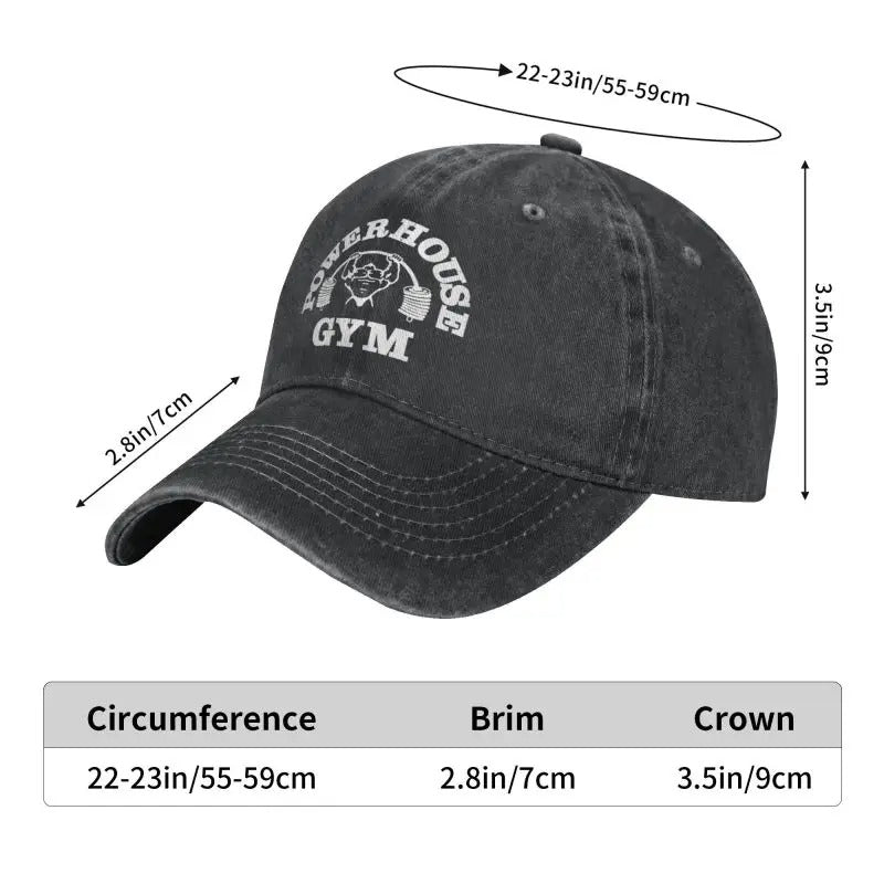 Powerhouse Classic Cotton Cap - Verstellbar - Gymfit