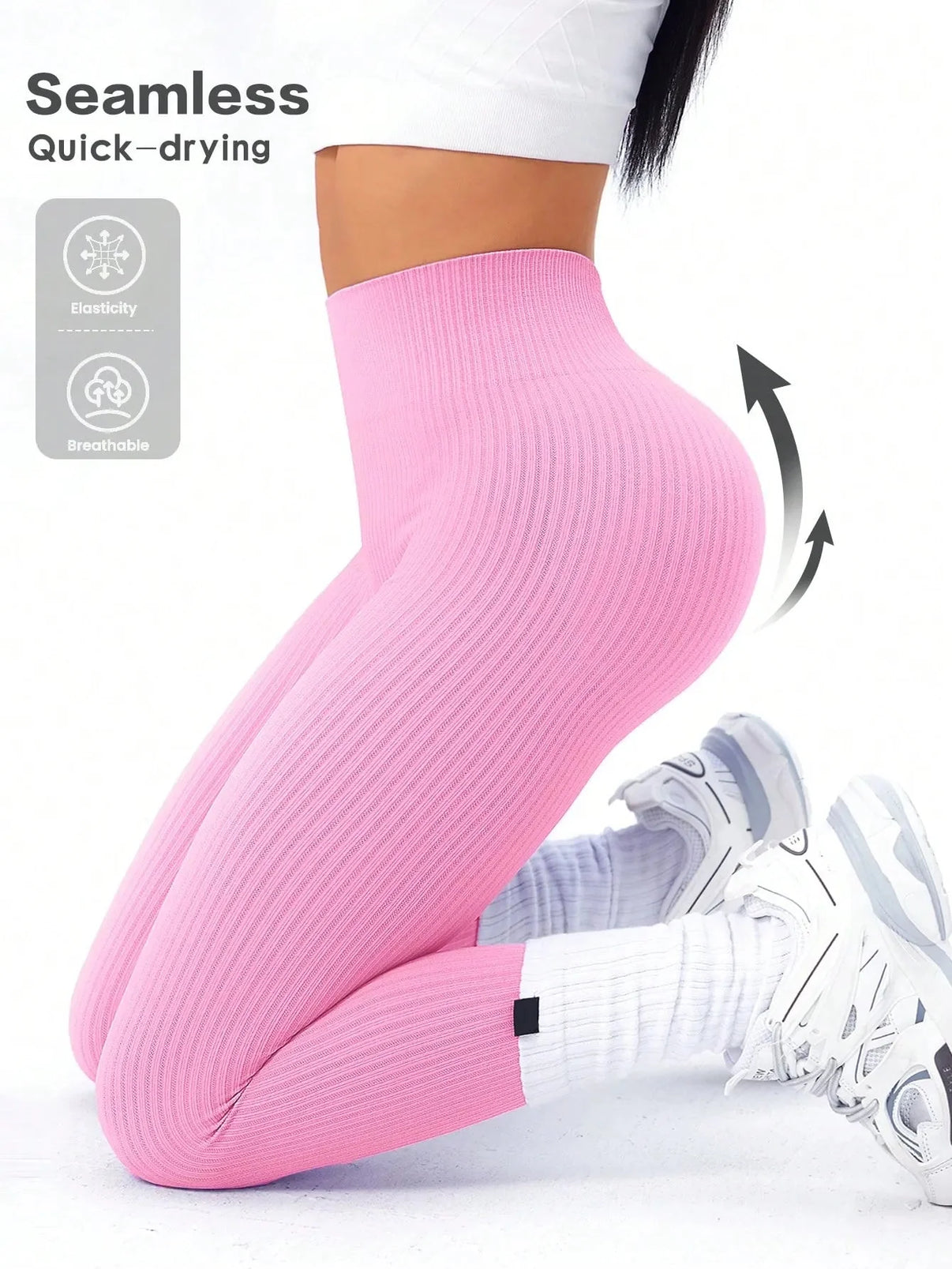 Rippstrick Nahtlose Leggings - Gymfit