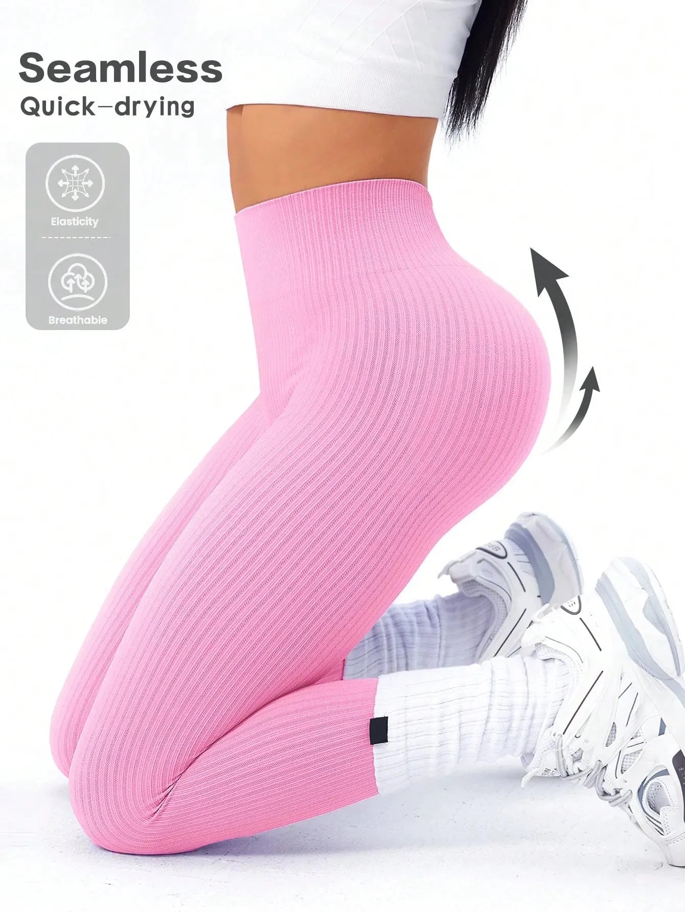 Rippstrick Nahtlose Leggings - Gymfit