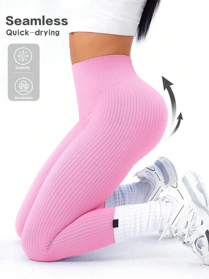 Rippstrick Nahtlose Leggings - Gymfit