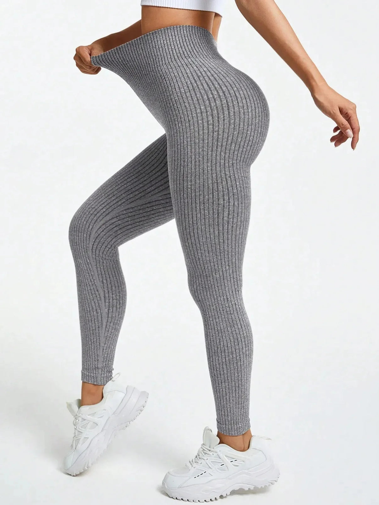 Rippene nahtlose Leggings - Gymfit