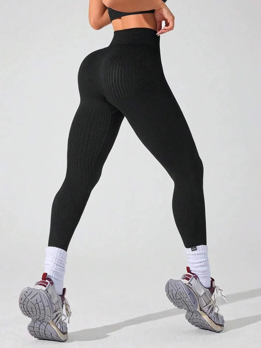 Rippstrick nahtlose Leggings - Gymfit