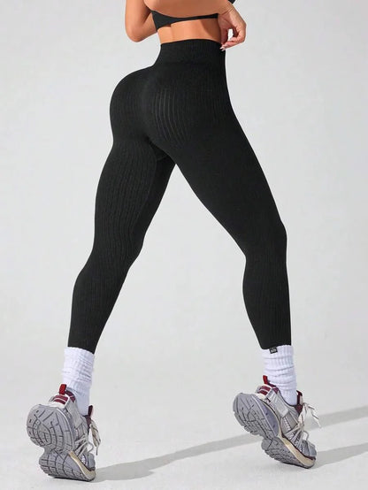 Rippstrick nahtlose Leggings - Gymfit