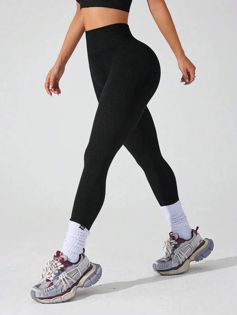 Rippstrick Nahtlose Leggings - Gymfit