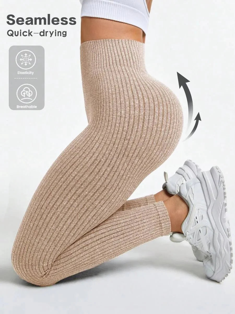 Rippstrick Nahtlose Leggings - Gymfit