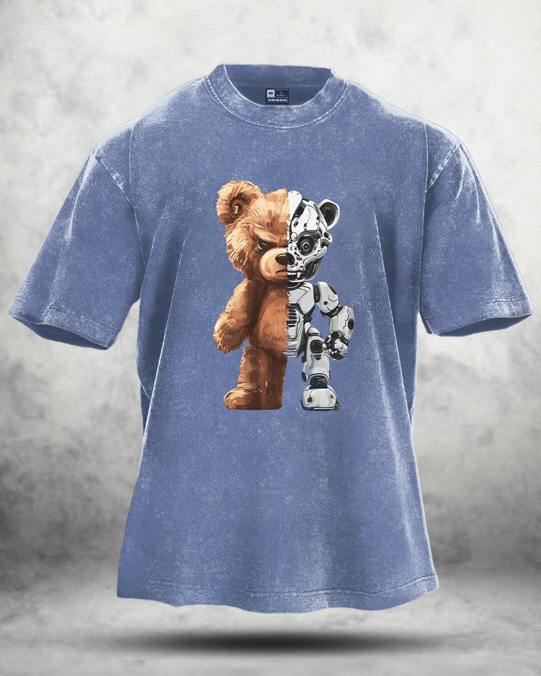 ROBOT BEAR WASHED T - SHIRT - Ironfit