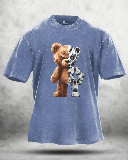 ROBOT BEAR WASHED T - SHIRT - Ironfit